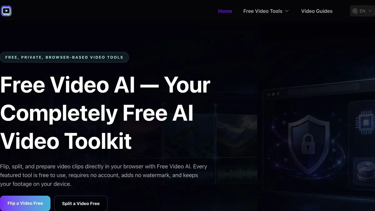 Homepage preview of Free Video AI